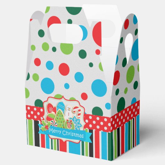 メリークリスマスクッキー切り妻ボックス フェイバーボックス (オープン)