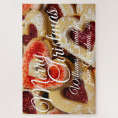 メリークリスマスクッキー赤い写真ジグ ジグソーパズル (縦)