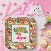 メリークリスマスクッキー ペーパープレート (パーティー)