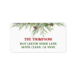 メリークリスマスクラシックのウィースグリーティングアドレス ラベル