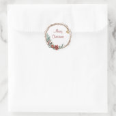 メリークリスマスクラシックのクリスマスのシール ラウンドシール (バッグ)