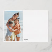 メリークリスマスクラシックのホイル写真 箔シーズンカード (裏面)