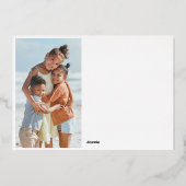 メリークリスマスクラシックのホイル写真 箔シーズンカード (裏面)