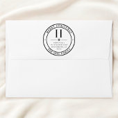 メリークリスマスクラシックのモノグラム住所 ラバースタンプ