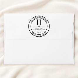 メリークリスマスクラシックのモノグラム住所 ラバースタンプ