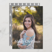 メリークリスマスクラシックの素朴フォトホリデー シーズンカード (正面/裏面)