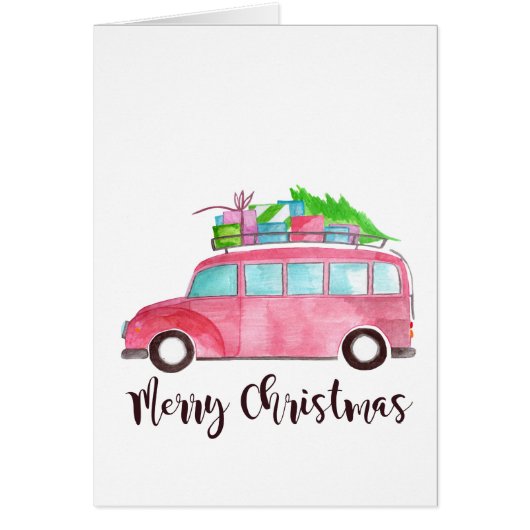 メリークリスマスクラシックの車の水色 (正面)