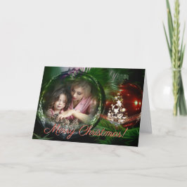 メリークリスマスクラシックオーナメントフォトフレーム シーズンカード