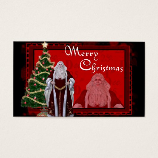 メリークリスマスクラシックサンタ1 – ギフトラベル (正面)