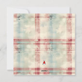 メリークリスマスクラシックシックフラワーズタイポグラフィ シーズンカード (裏面)