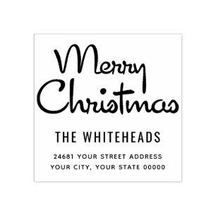 メリークリスマスクラシックスクリプト ラバースタンプ