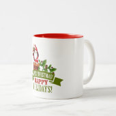 メリークリスマスクラシックマグカップ ツートーンマグカップ (正面右)