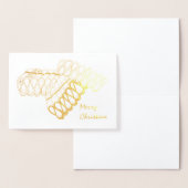 メリークリスマスクラシックリボンキャンディホリデークリスマス 箔カード (ディスプレー)