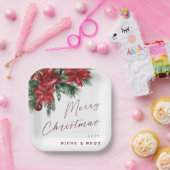 メリークリスマスクラシックリースクリスマスパーティー ペーパープレート (パーティー)