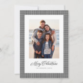 メリークリスマスクラシック千鳥格子の1枚 シーズンカード (正面)