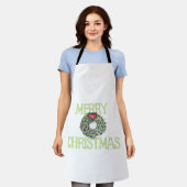 メリークリスマスクラシック エプロン (着用した状態)