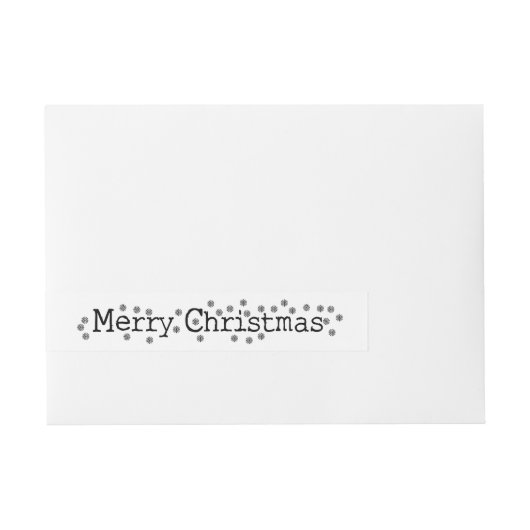 メリークリスマスクラシック ラップアラウンド宛名ラベル (正面)