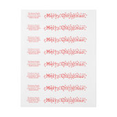 メリークリスマスクラシック ラップアラウンド宛名ラベル (シート)