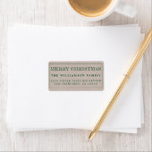 メリークリスマスクラフト紙差出人住所 ラベル (インサイチュ)