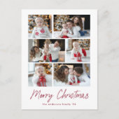 メリークリスマスクランベリースクリプト6フォトコラージュ シーズンポストカード (正面)