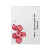 メリークリスマスクランベリーメモ帳 ノートパッド (回転)