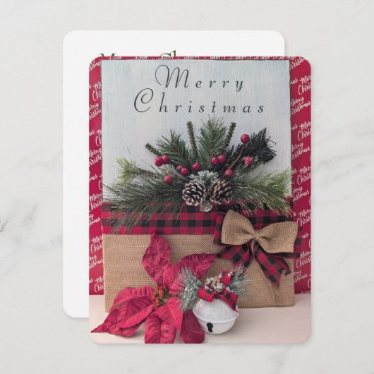 メリークリスマスクリスマスカード ノートカード (正面/裏面)