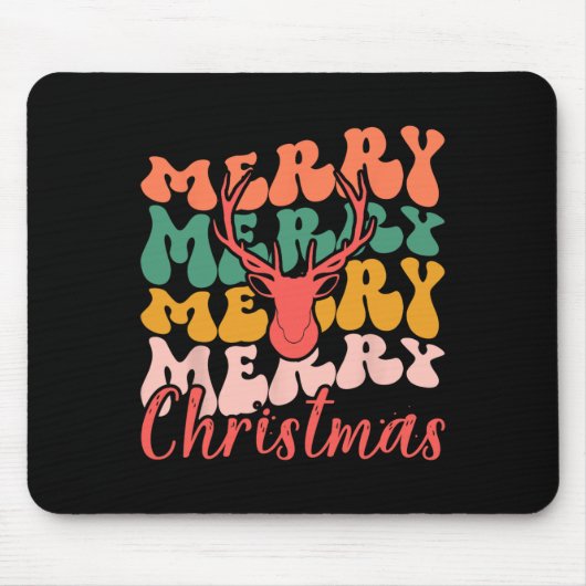 メリークリスマスクリスマスクリスマスおもしろい マウスパッド (正面)