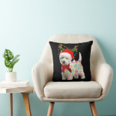 メリークリスマスクリスマスズウェスティードッグトナカイコスプレ クッション (椅子)