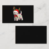 メリークリスマスクリスマスズウェスティードッグトナカイコスプレ 名刺 (正面/裏面)