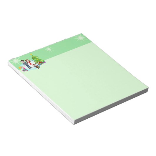 メリークリスマスクリスマスファミリー小さなノートパッド ノートパッド (アングル)
