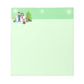 メリークリスマスクリスマスファミリー小さなノートパッド ノートパッド (正面)