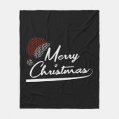 メリークリスマスクリスマスプレゼントサンタクロース フリースブランケット (正面)