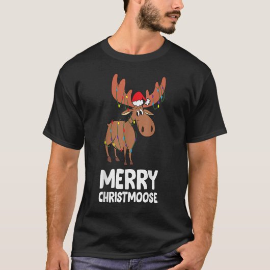 メリークリスマスクリスマスメリークリスマスサンタハットM Tシャツ (正面)