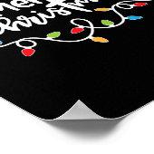 メリークリスマスクリスマスライツパジャマスファミリーマッチン ポスター (角)