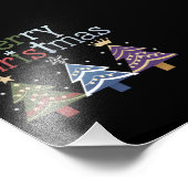 メリークリスマスクロスクリスマスツリーレトロ フォトプリント            (角)