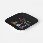 メリークリスマスクロスクリスマスツリーレトロ ペーパープレート (傾斜あり)