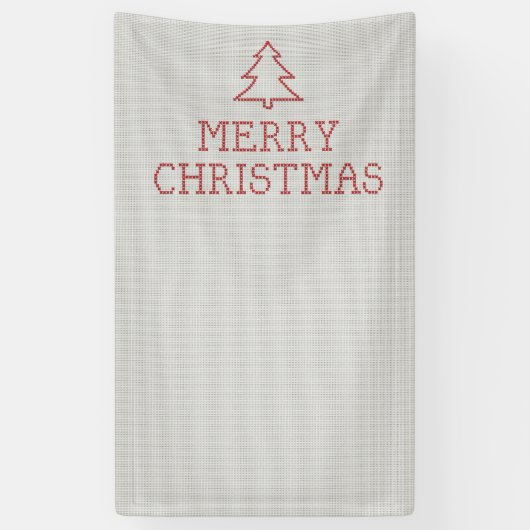 メリークリスマスクロステッチサイン 横断幕 (縦)