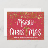 メリークリスマスクロス聖なる書物、 経典 ポストカード (正面/裏面)