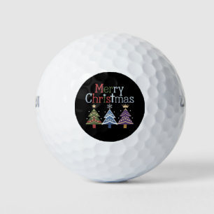 メリークリスマスクロス クリスマスツリー レトロ ゴルフボール