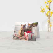 メリークリスマスクークカスザビーチ- カード (黄色い花)