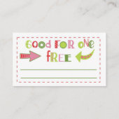 メリークリスマスクーポン券 名刺 (裏面)