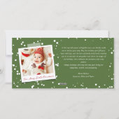 メリークリスマスグお洒落ローツリーモダン3写真 シーズンカード (裏面)