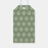 メリークリスマスグシンプルリーンスノーエレガントフレーク ギフトタグ (裏面)