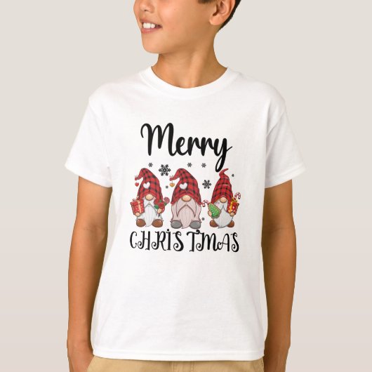 メリークリスマスグノミーズのクリスマス格言 Tシャツ (正面)