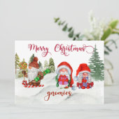メリークリスマスグノーミー格言ホリデー シーズンカード (スタンド正面)