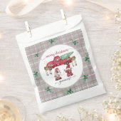 メリークリスマスグノーミー格言レッドトラック水色 フェイバーバッグ (クリップ留めされた状態)