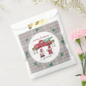 メリークリスマスグノーミー格言レッドトラック水色 フェイバーバッグ (封をした状態)