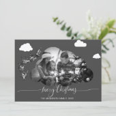 メリークリスマスグモダンレークラウド写真ホリデイ 招待状 (スタンド正面)