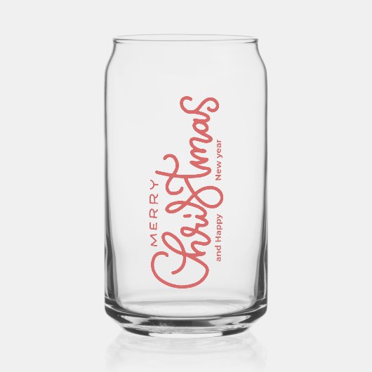 メリークリスマスグラス | フェスティバルホリデイ飲み物用品 ガラス缶 (左)