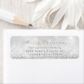 メリークリスマスグラデーションシルバーアイボリーシャイニーパステル ラベル (インサイチュ)